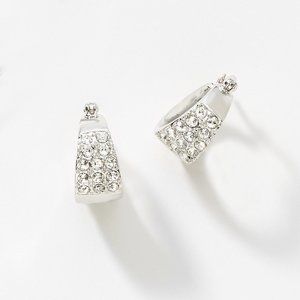 Touchstone Crystal White Collar Earrings
